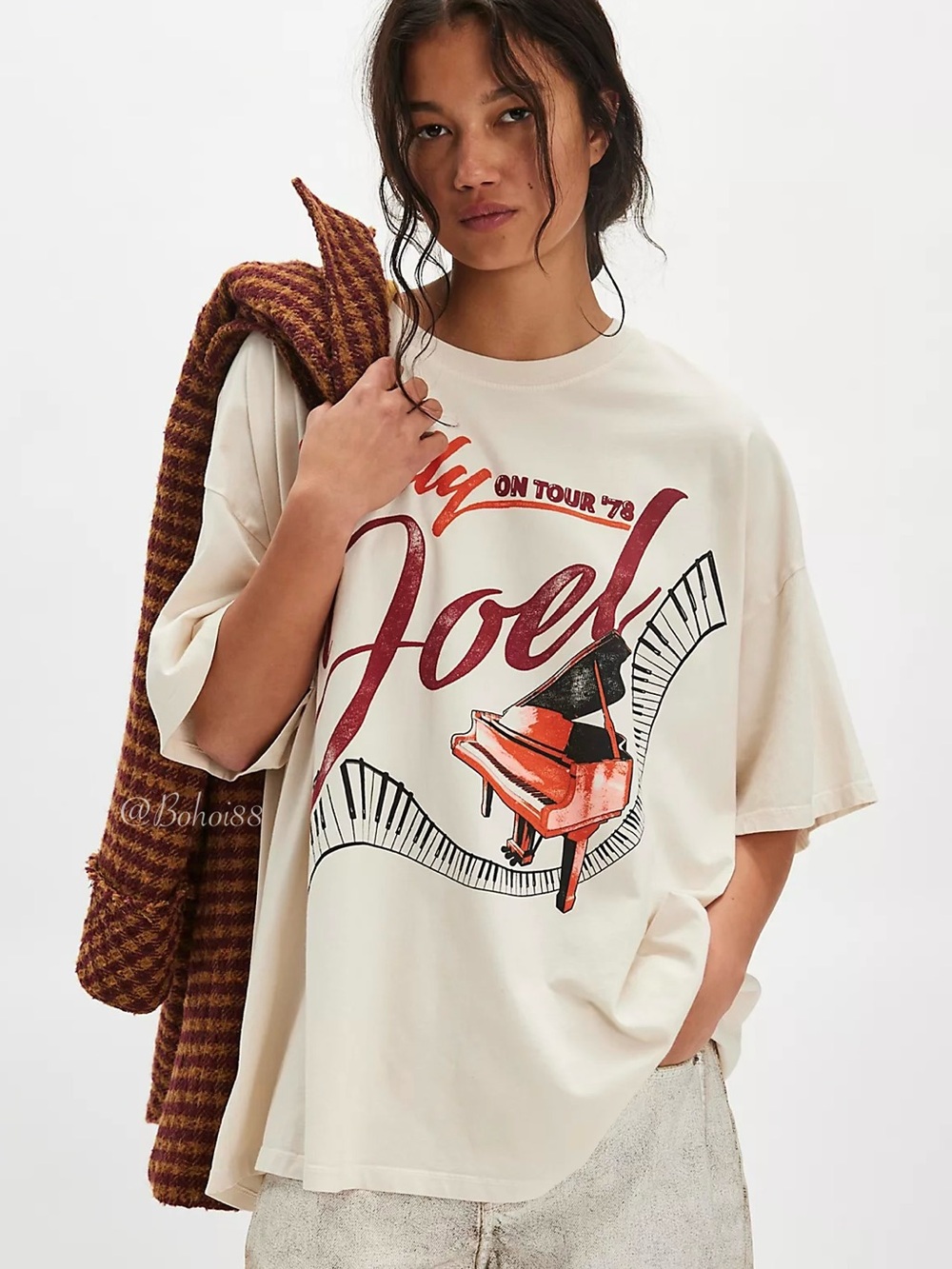 NWT Free People Daydreamer Billy Joel On Tour Graphic Tee